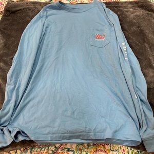 Vineyard vines, long sleeve ball, T-shirt, and blue